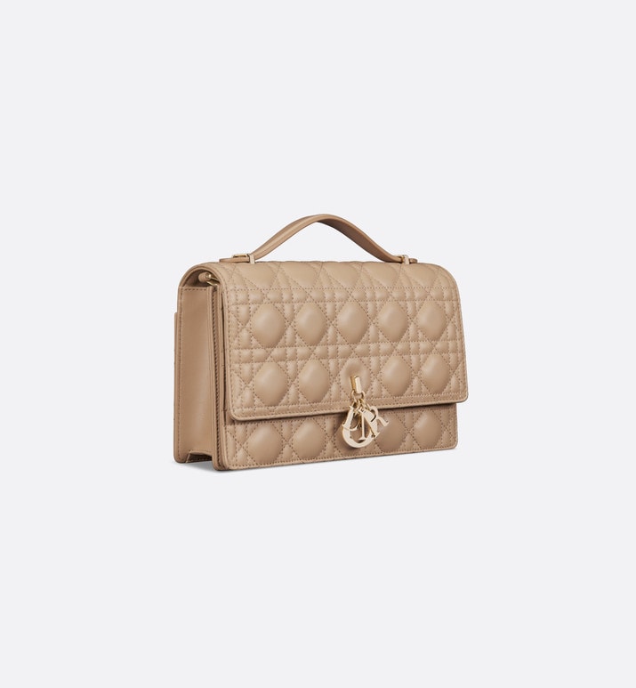 Miss Dior Top Handle Bag • Biscuit Cannage Lambskin