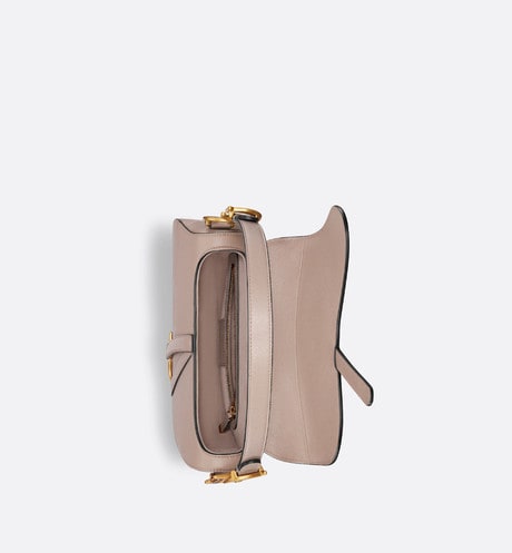 Saddle Bag with Strap • Warm Taupe Grained Calfskin