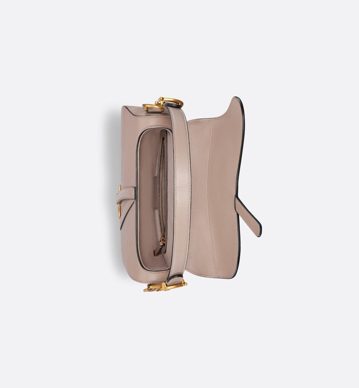 Saddle Bag with Strap • Warm Taupe Grained Calfskin