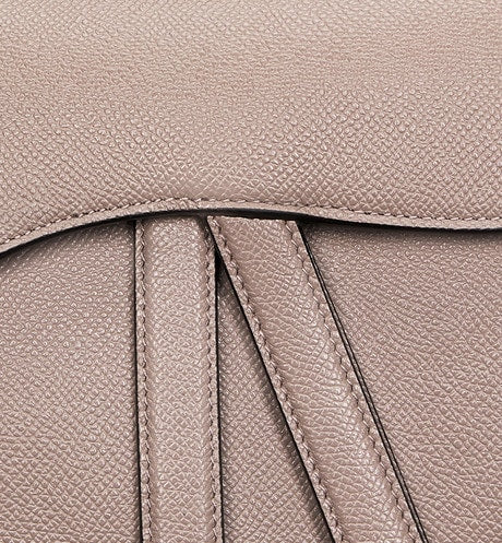 Saddle Bag with Strap • Warm Taupe Grained Calfskin