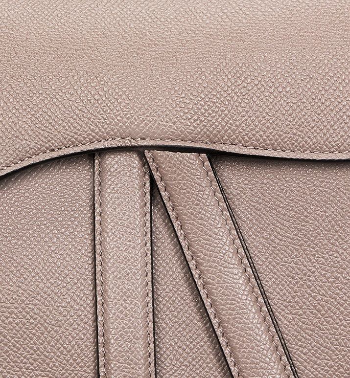 Saddle Bag with Strap • Warm Taupe Grained Calfskin