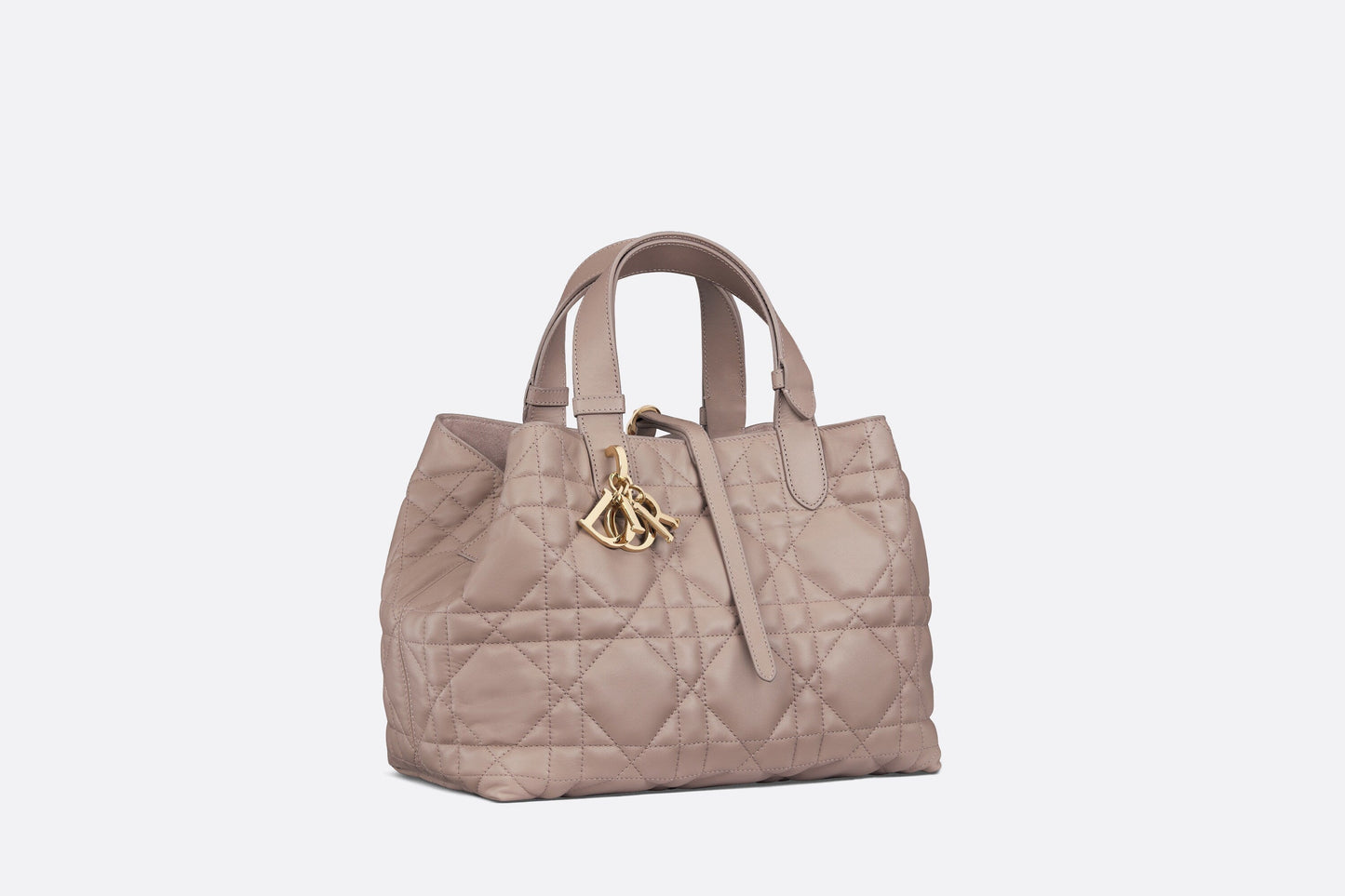 Medium Dior Toujours Bag • Warm Taupe Macrocannage Calfskin