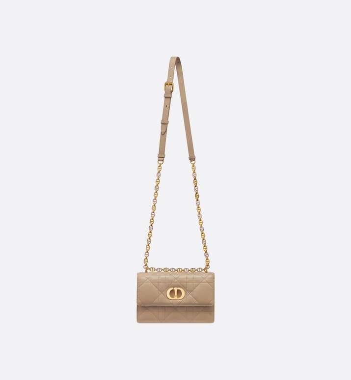 Miss Caro Mini Bag • Biscuit Macrocannage Lambskin