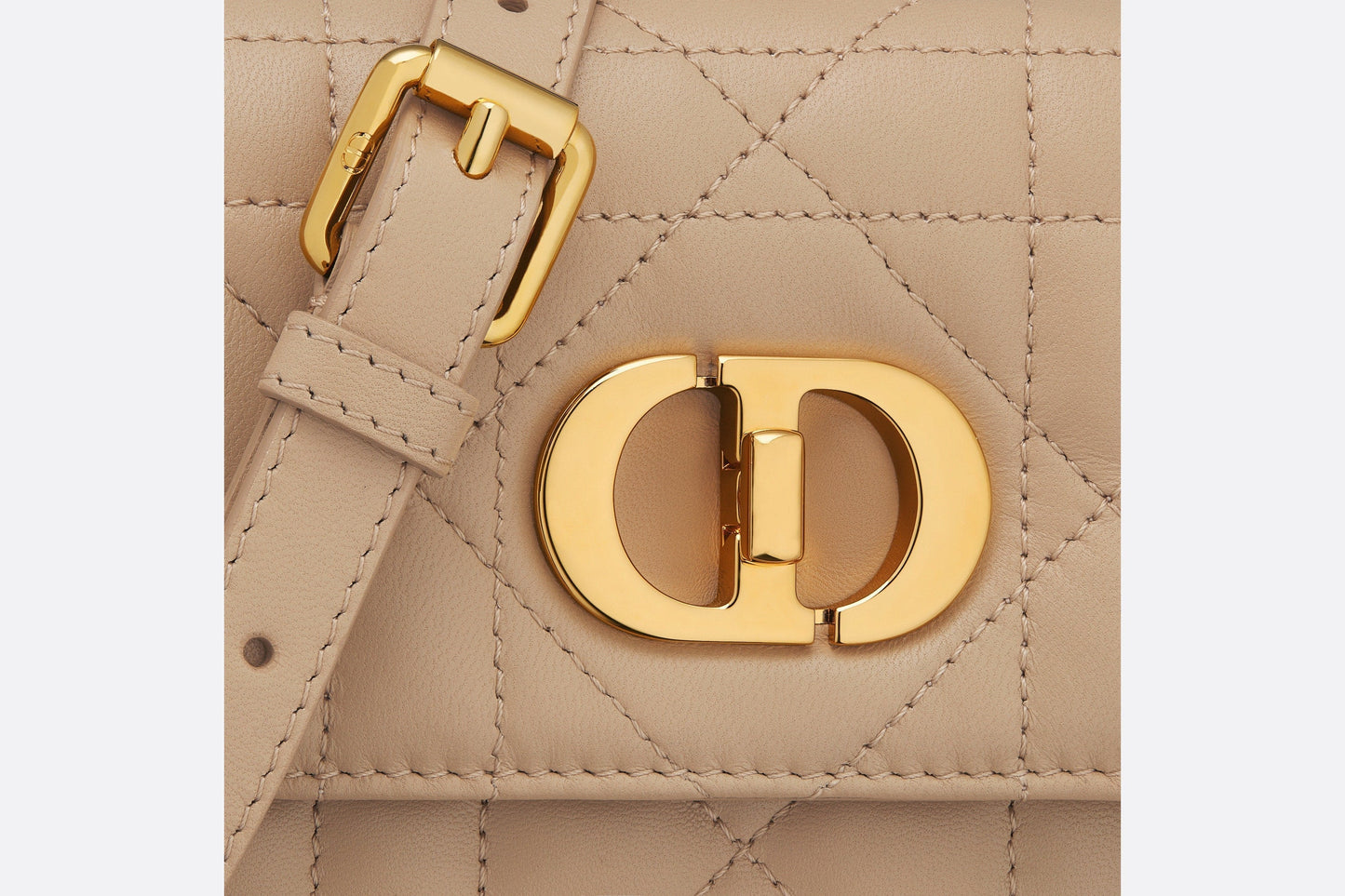 Miss Caro Mini Bag • Biscuit Macrocannage Lambskin