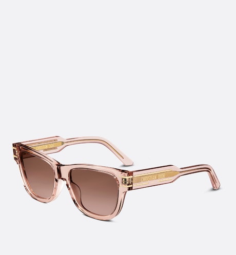 DiorSignature S6U • Transparent Pink Rectangular Sunglasses