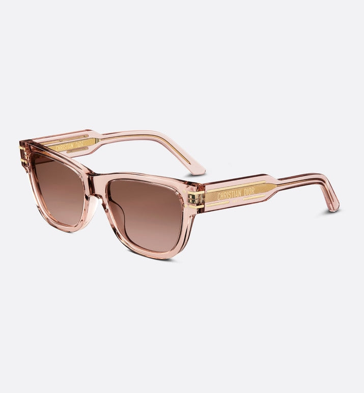 DiorSignature S6U • Transparent Pink Rectangular Sunglasses