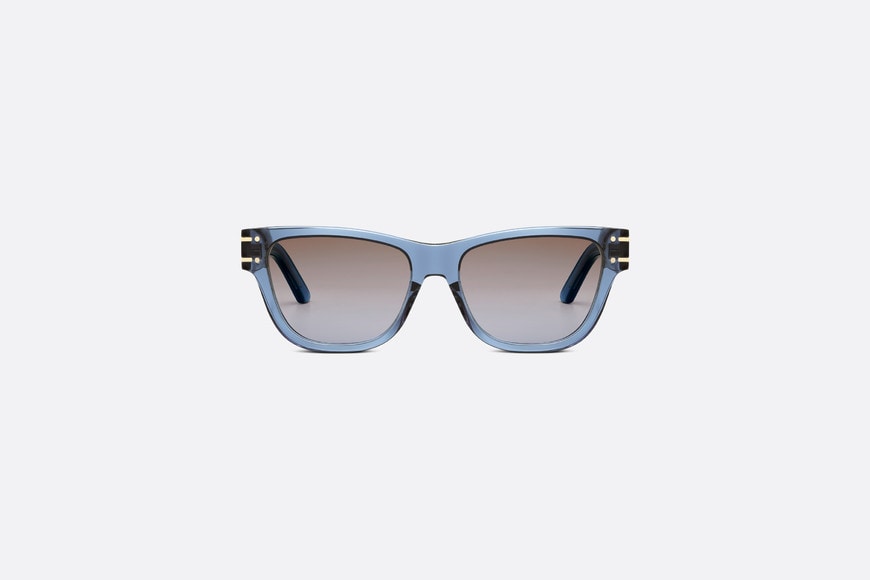 DiorSignature S6U • Transparent Blue Rectangular Sunglasses