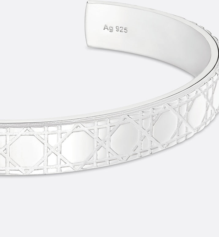 Dior Icons Cannage Bangle • Silver