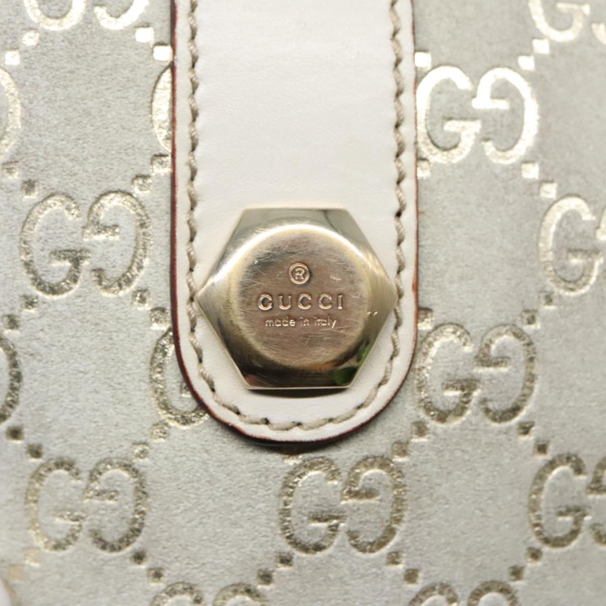 Gucci Boston Grey Canvas Handbag ()