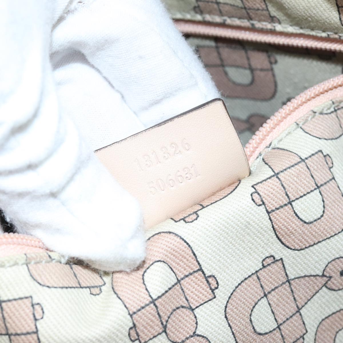 Gucci Guccissima Beige Canvas Shoulder Bag ()