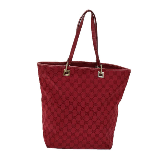 Gucci Gg Canvas Red Canvas Tote Bag ()