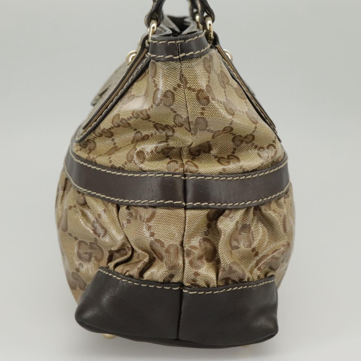 Gucci Gg Crystal Beige Canvas Handbag ()