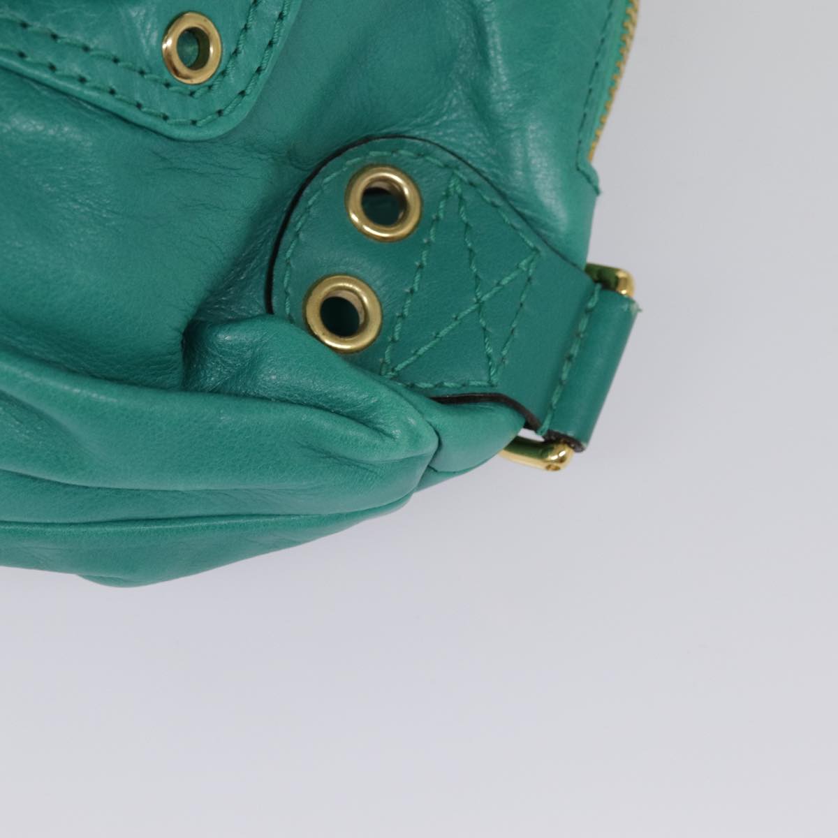 Gucci Green Leather Backpack Bag ()
