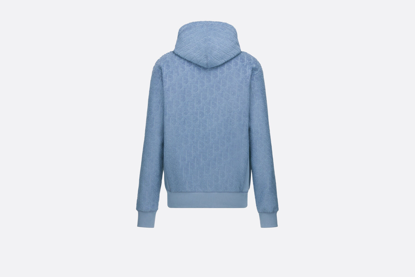 Dior Oblique Relaxed-Fit Hooded Sweatshirt • Blue Terry Cotton Jacquard