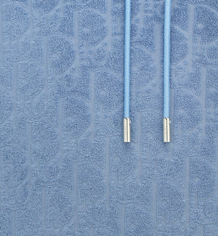 Dior Oblique Relaxed-Fit Hooded Sweatshirt • Blue Terry Cotton Jacquard