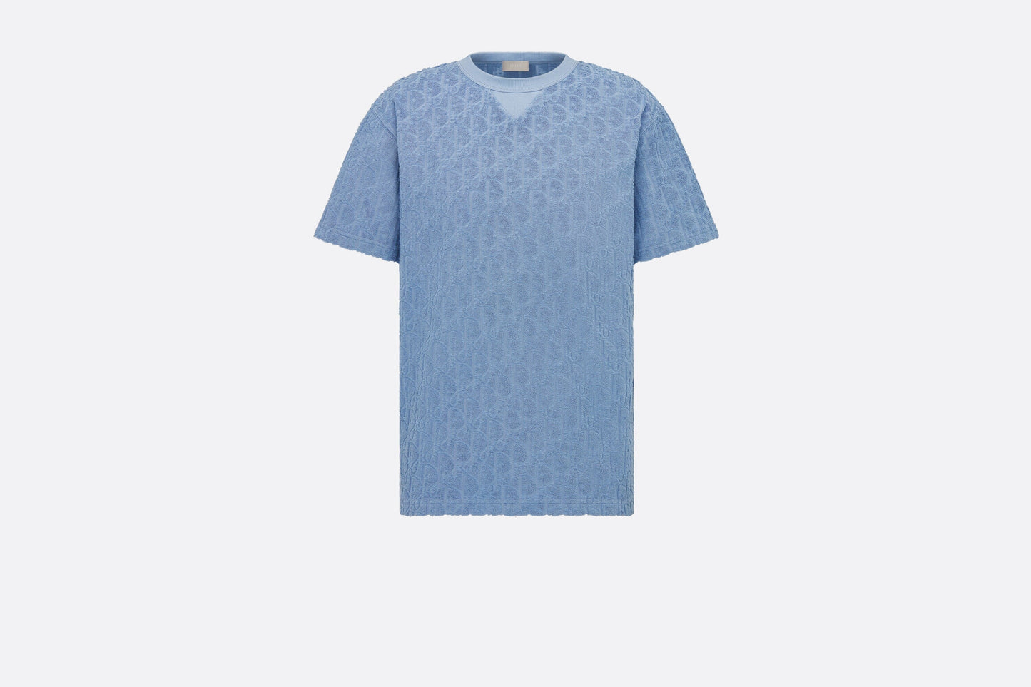 Dior Oblique Relaxed-Fit T-Shirt • Blue Cotton Jacquard