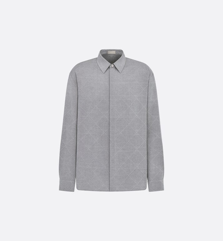 Dior Icons Cannage Shirt • Gray Silk Blend