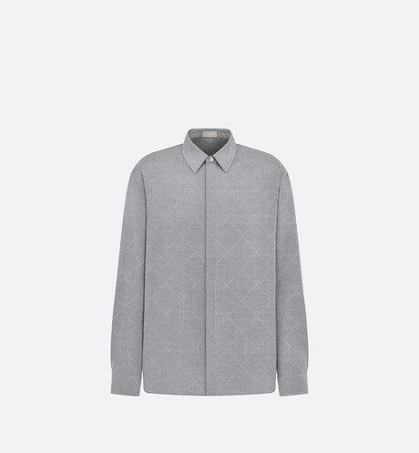 Dior Icons Cannage Shirt • Gray Silk Blend