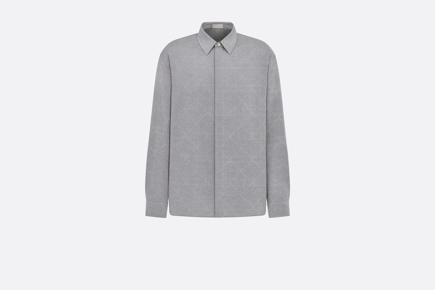 Dior Icons Cannage Shirt • Gray Silk Blend