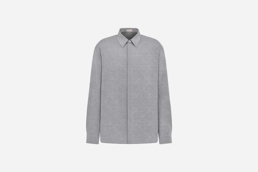 Dior Icons Cannage Shirt • Gray Silk Blend