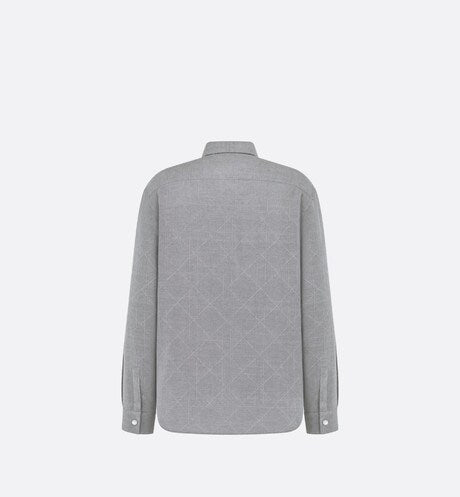 Dior Icons Cannage Shirt • Gray Silk Blend