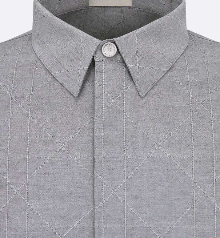 Dior Icons Cannage Shirt • Gray Silk Blend