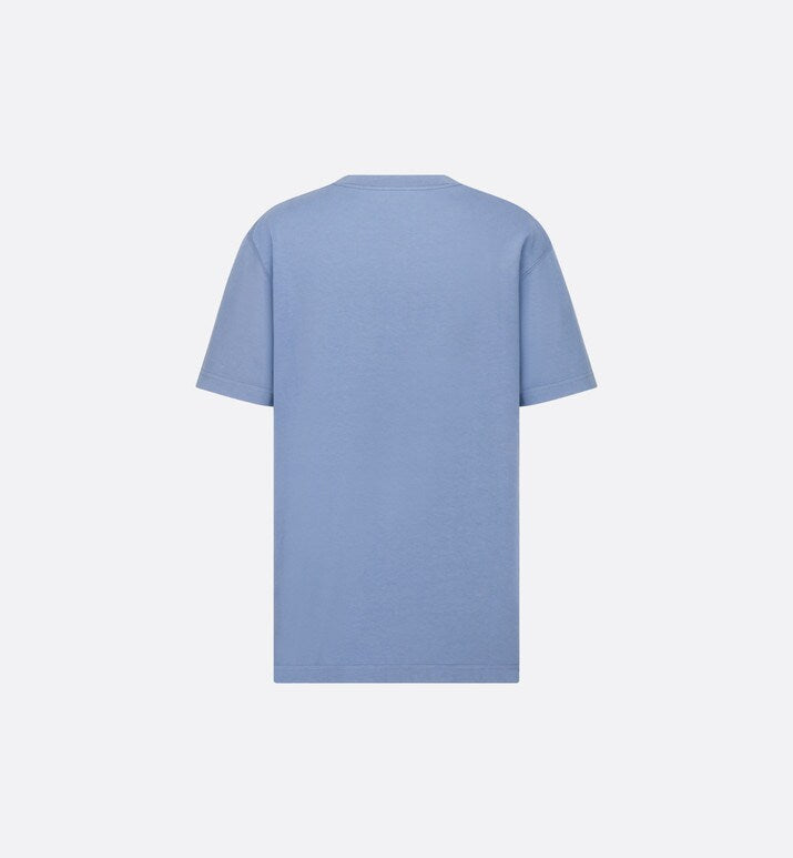 Christian Dior Couture Relaxed-Fit T-Shirt • Blue Organic Cotton Jersey