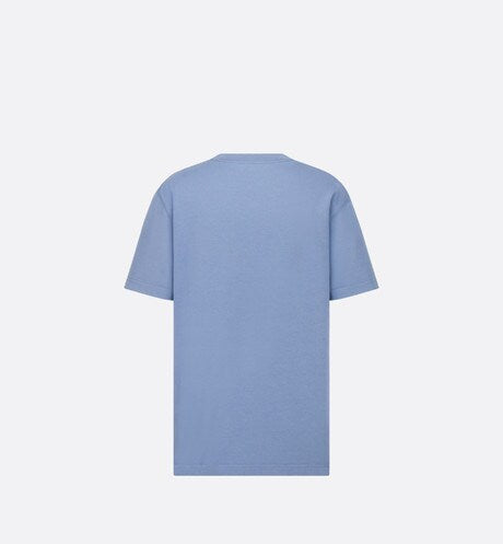 Christian Dior Couture Relaxed-Fit T-Shirt • Blue Organic Cotton Jersey