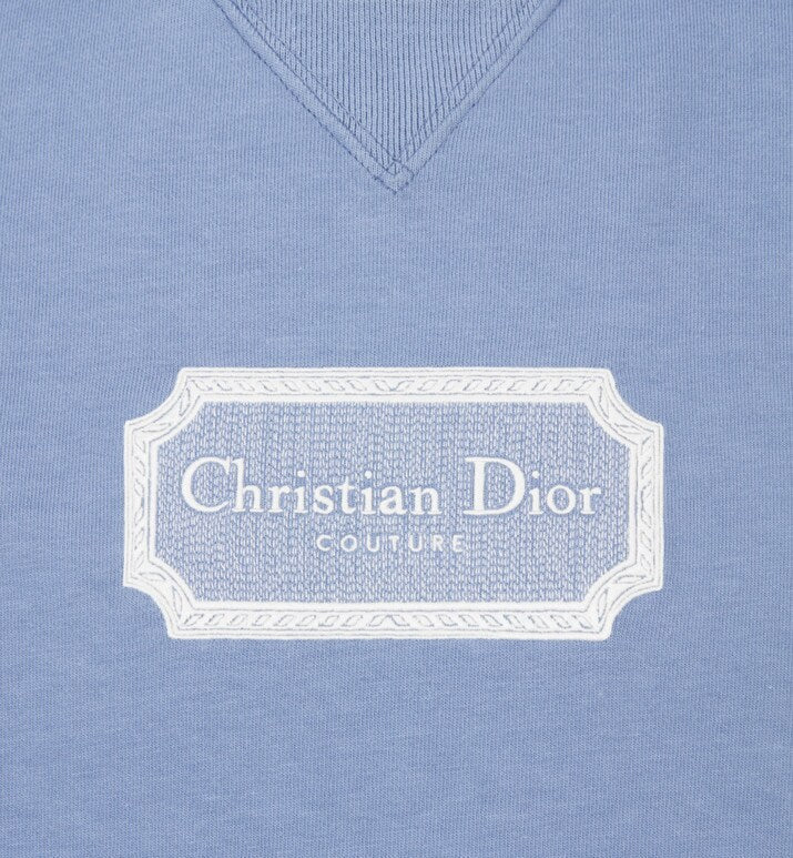 Christian Dior Couture Relaxed-Fit T-Shirt • Blue Organic Cotton Jersey