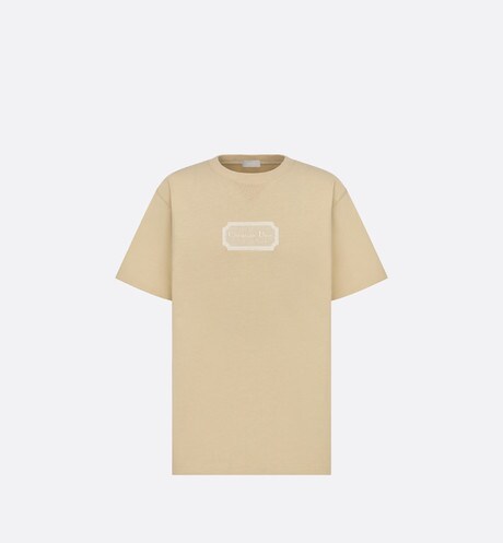 Christian Dior Couture Relaxed-Fit T-Shirt • Beige Organic Cotton Jersey
