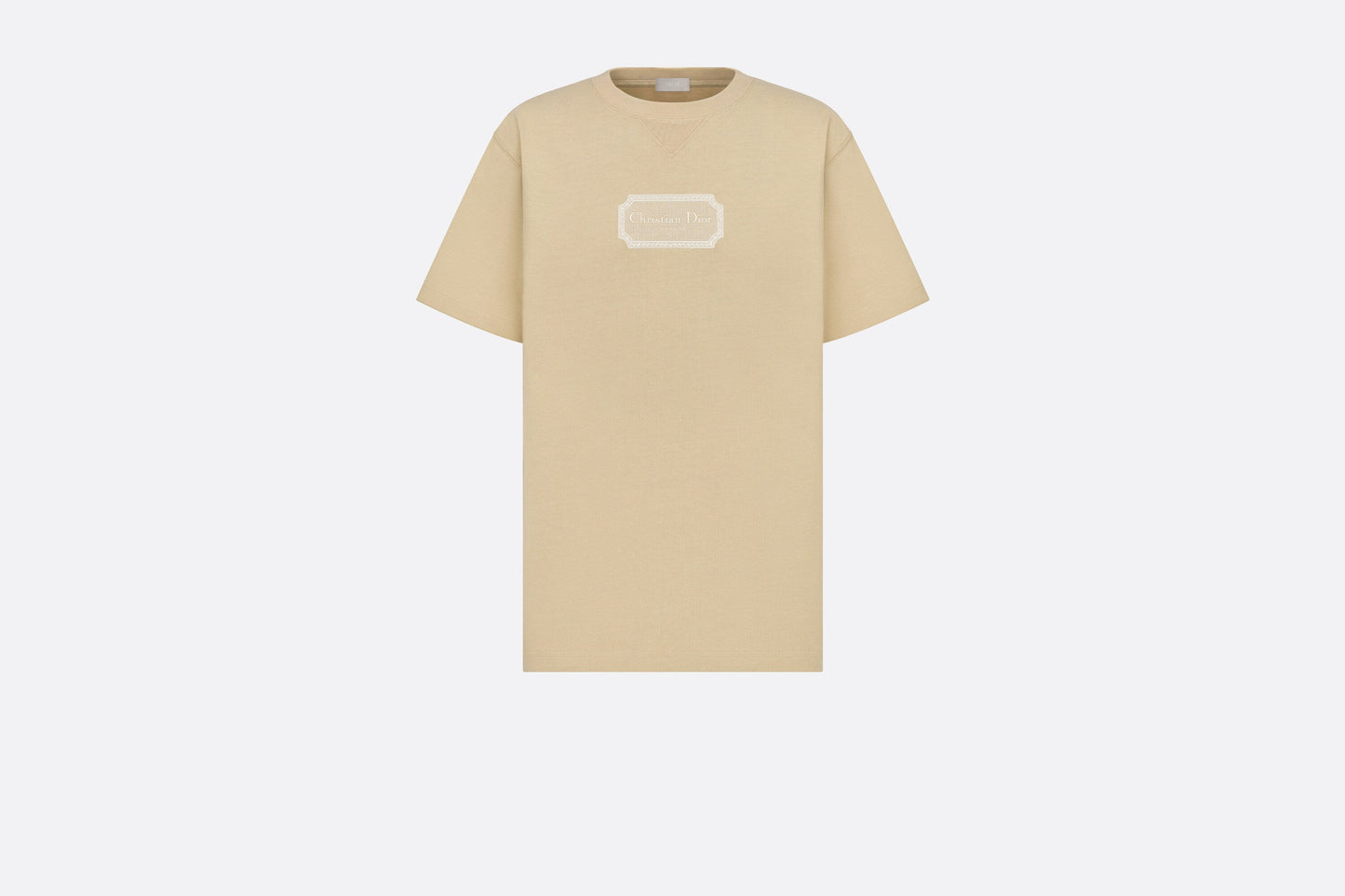 Christian Dior Couture Relaxed-Fit T-Shirt • Beige Organic Cotton Jersey