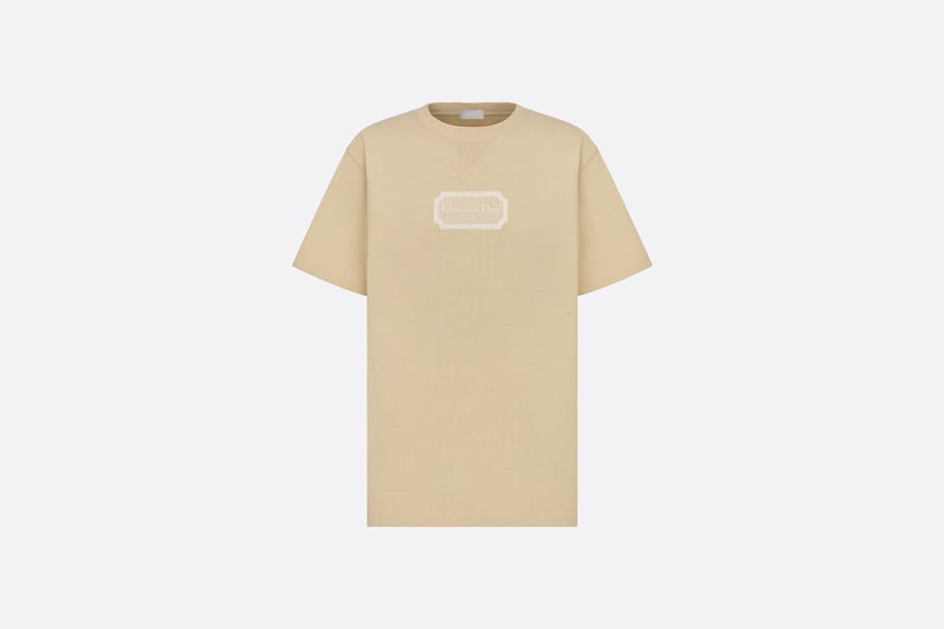 Christian Dior Couture Relaxed-Fit T-Shirt • Beige Organic Cotton Jersey
