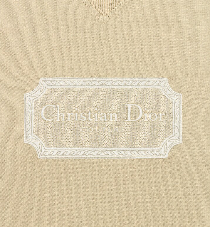 Christian Dior Couture Relaxed-Fit T-Shirt • Beige Organic Cotton Jersey