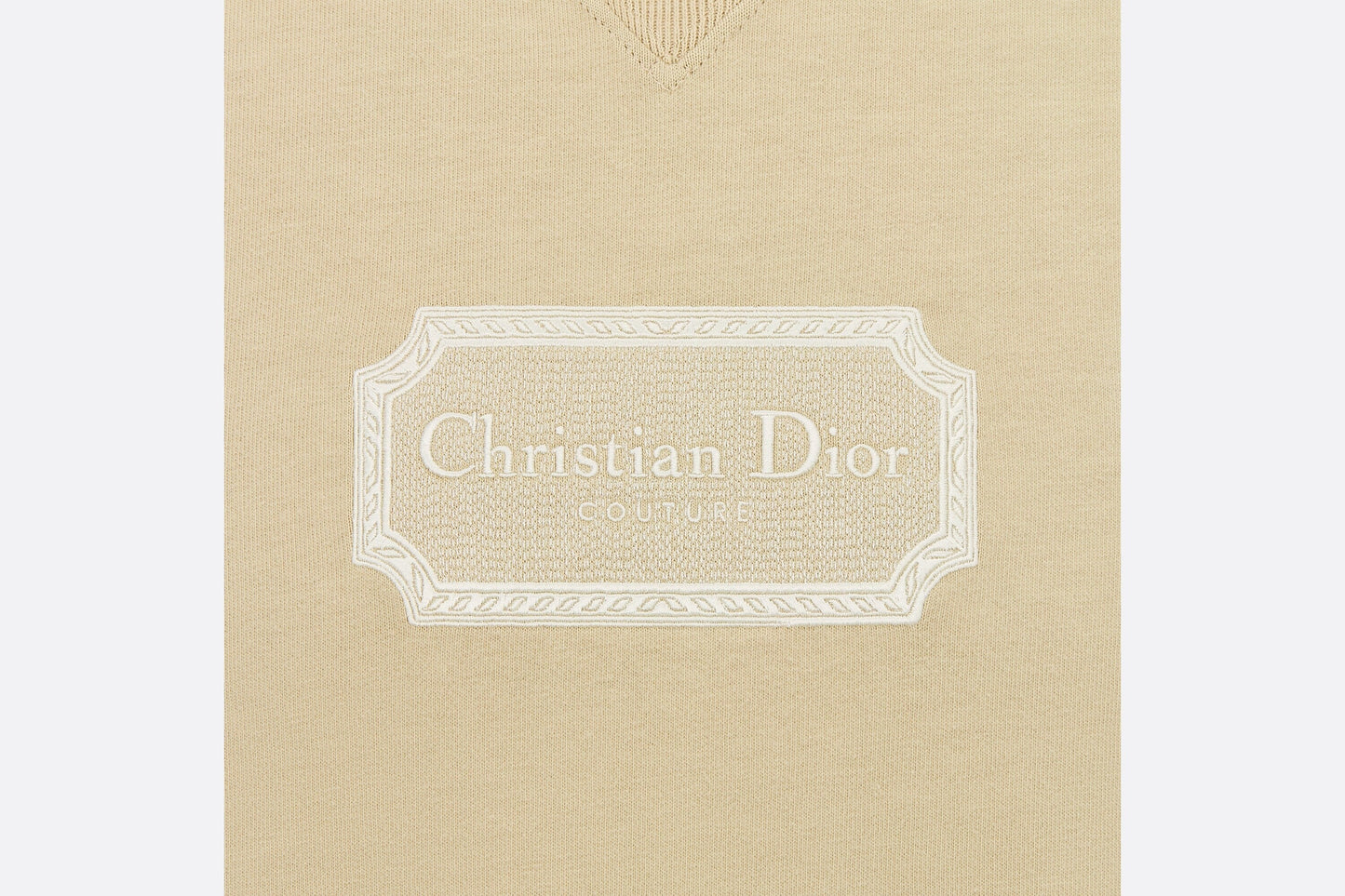 Christian Dior Couture Relaxed-Fit T-Shirt • Beige Organic Cotton Jersey