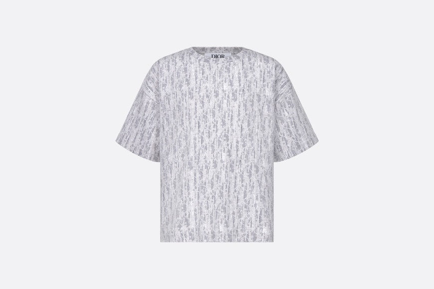 Kid's T-Shirt • Gray Dior Oblique Cotton Jersey with Camouflage Effect