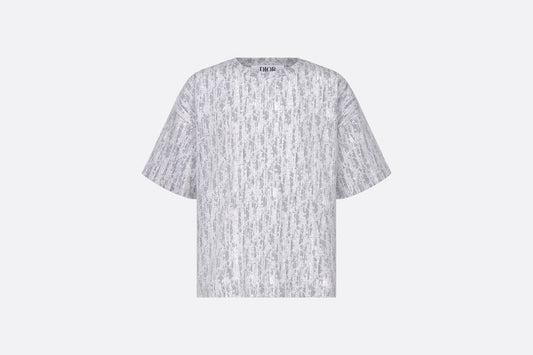 Kid's T-Shirt • Gray Dior Oblique Cotton Jersey with Camouflage Effect