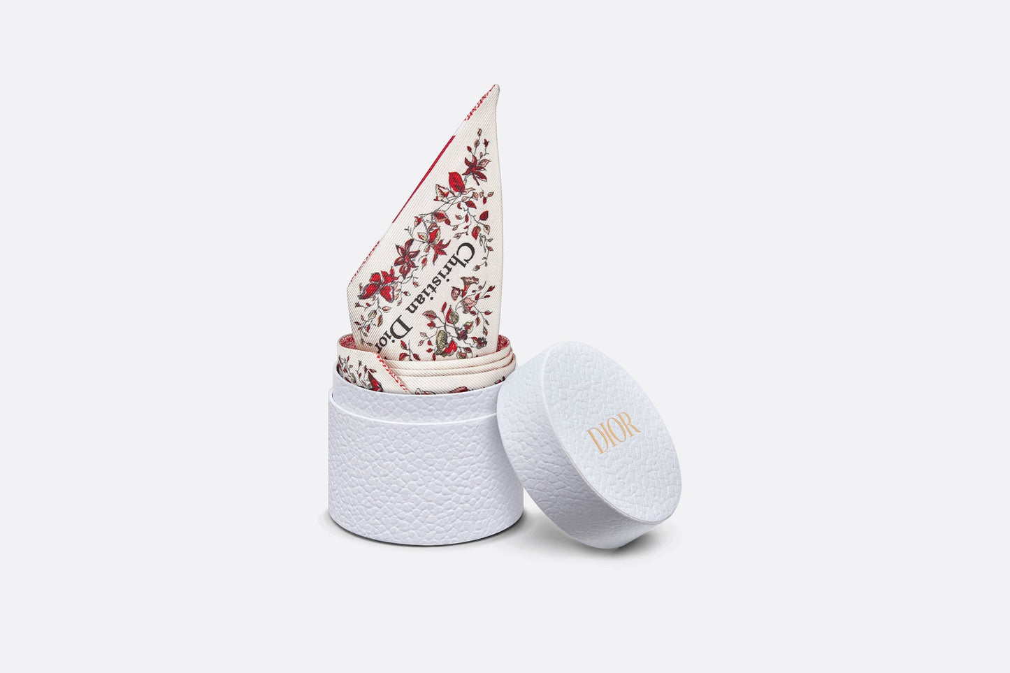 Butterfly Around the World Mitzah Scarf • White and Red Silk Twill