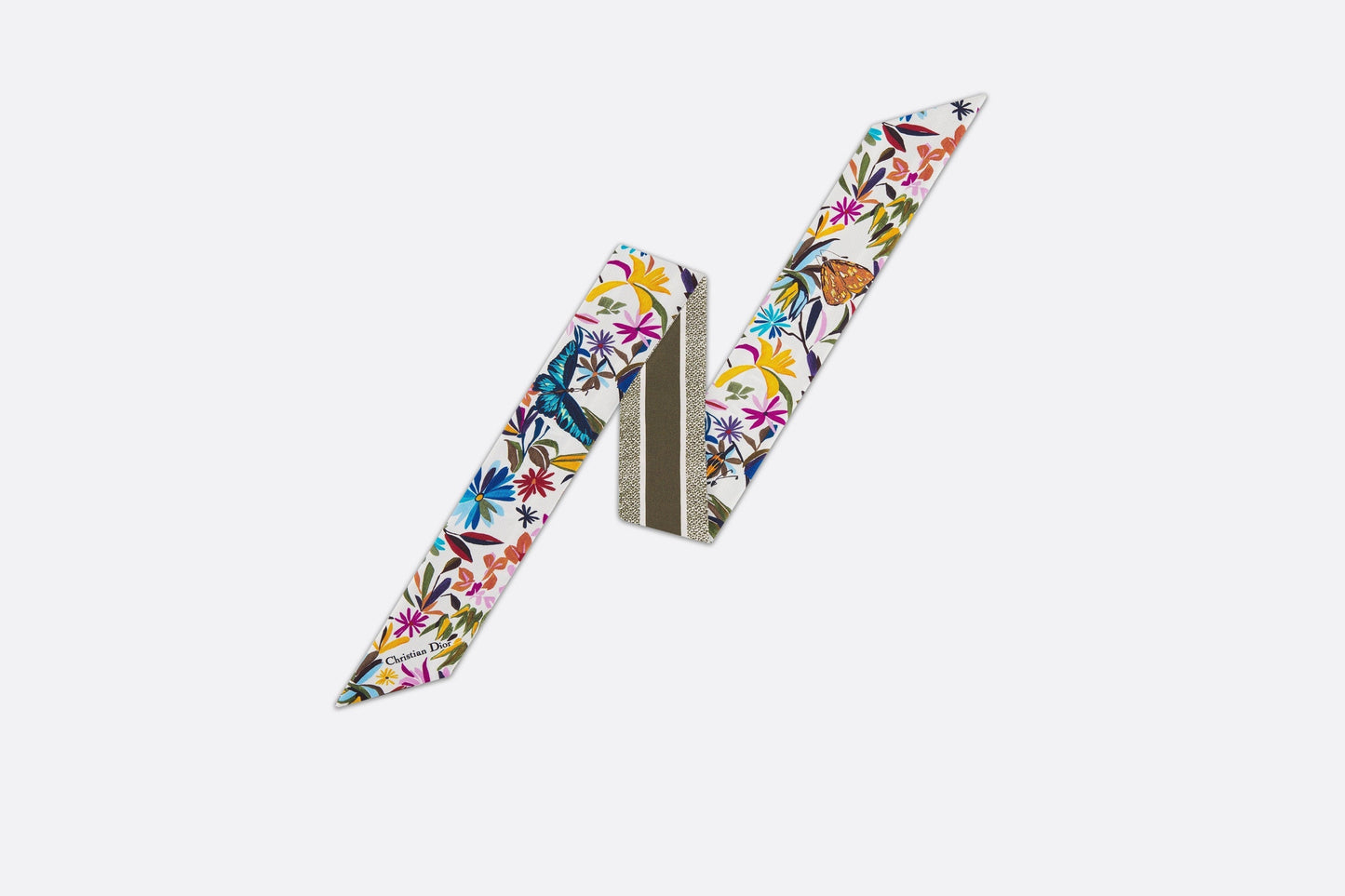 Toile de Jouy Fantastica Mitzah Scarf • White Multicolor Silk Twill