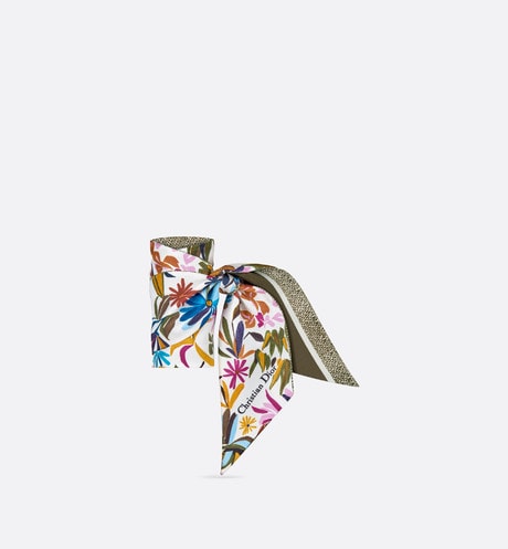 Toile de Jouy Fantastica Mitzah Scarf • White Multicolor Silk Twill