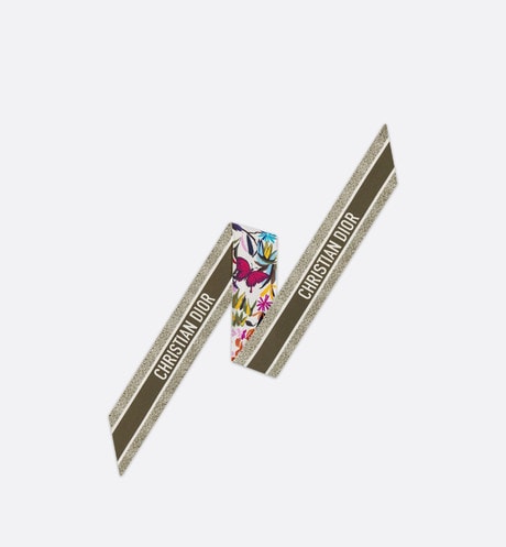 Toile de Jouy Fantastica Mitzah Scarf • White Multicolor Silk Twill