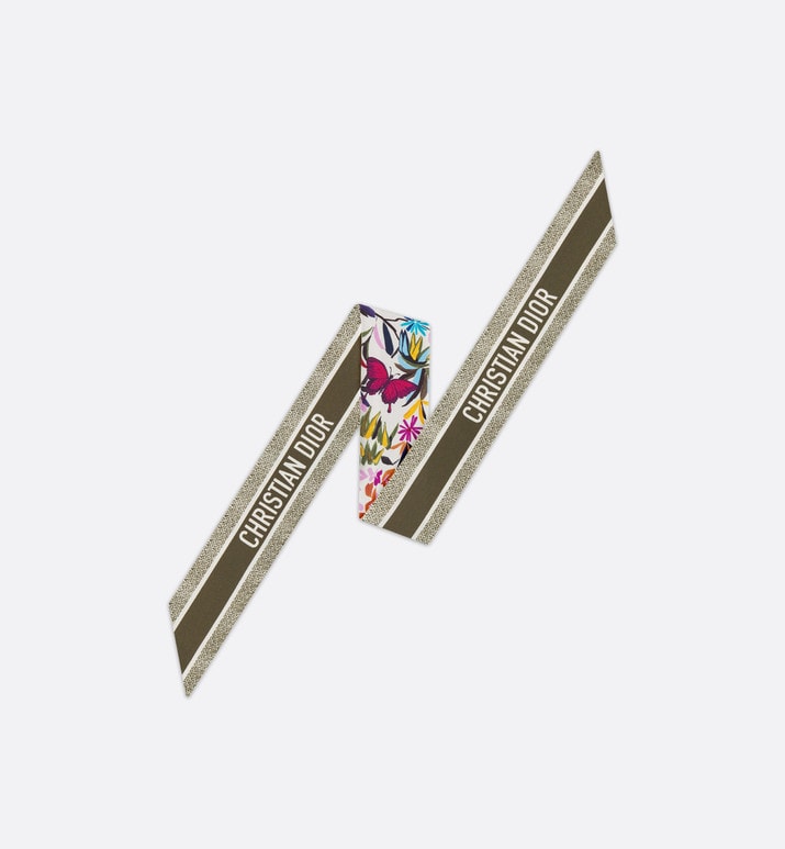 Toile de Jouy Fantastica Mitzah Scarf • White Multicolor Silk Twill