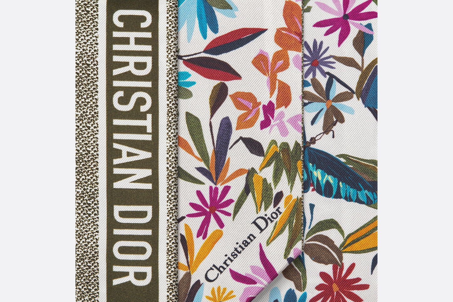 Toile de Jouy Fantastica Mitzah Scarf • White Multicolor Silk Twill