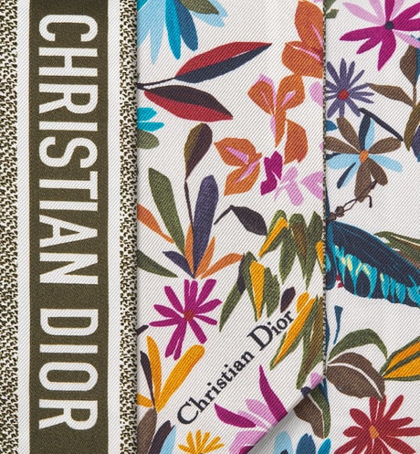 Toile de Jouy Fantastica Mitzah Scarf • White Multicolor Silk Twill