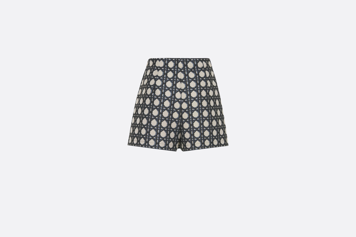 Macrocannage Skort • Navy Blue Technical Taffeta