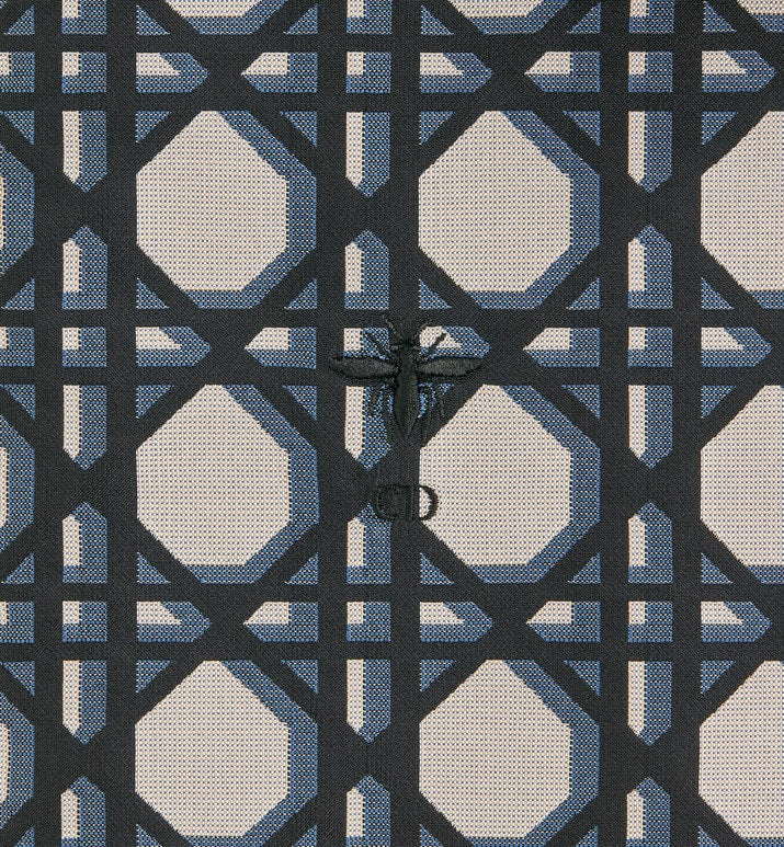 Macrocannage Short-Sleeved Hooded Short Anorak • Navy Blue Technical Taffeta