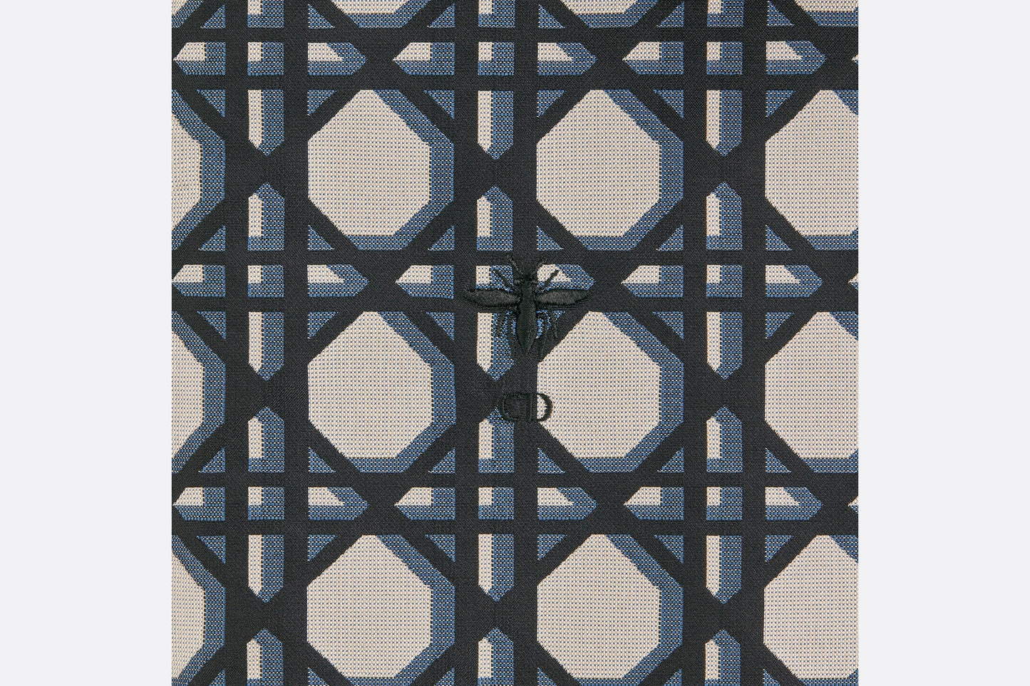 Macrocannage Short-Sleeved Hooded Short Anorak • Navy Blue Technical Taffeta