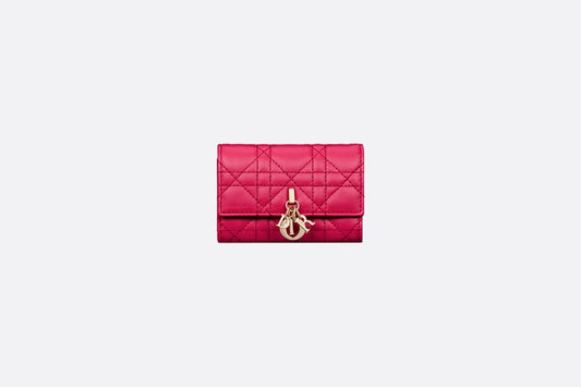 Miss Dior Glycine Wallet • Passion Pink Cannage Lambskin