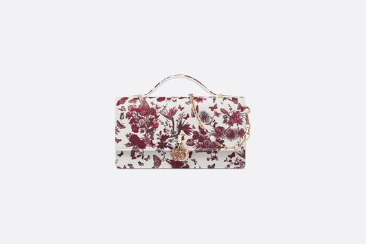 Miss Dior Mini Bag • White and Red Calfskin with Le Cœur des Papillons Print
