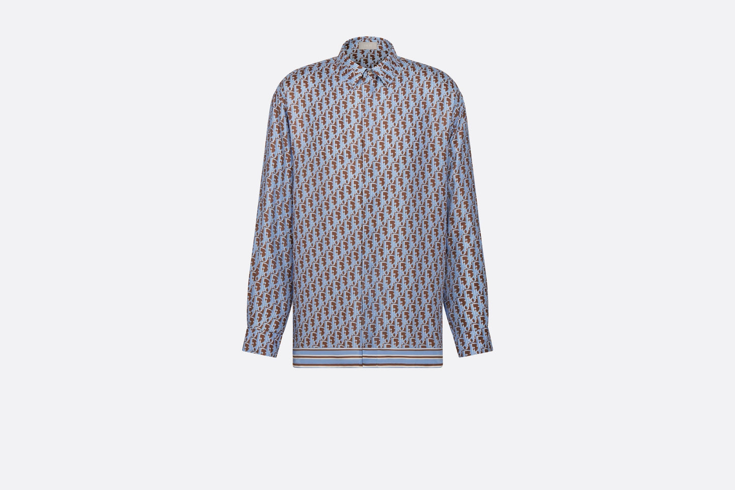 Dior Oblique Shirt • Blue Organic Silk Twill