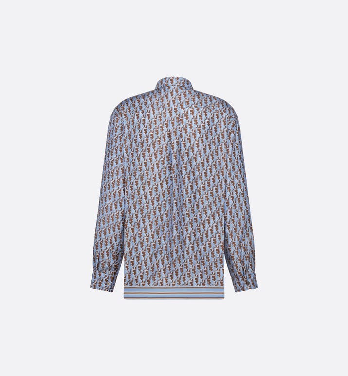 Dior Oblique Shirt • Blue Organic Silk Twill